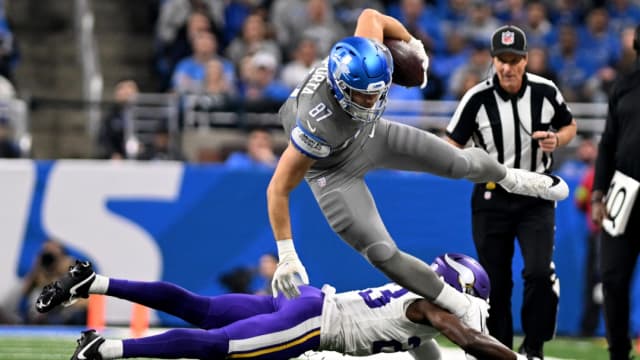 Detroit Lions tight end Sam LaPorta.